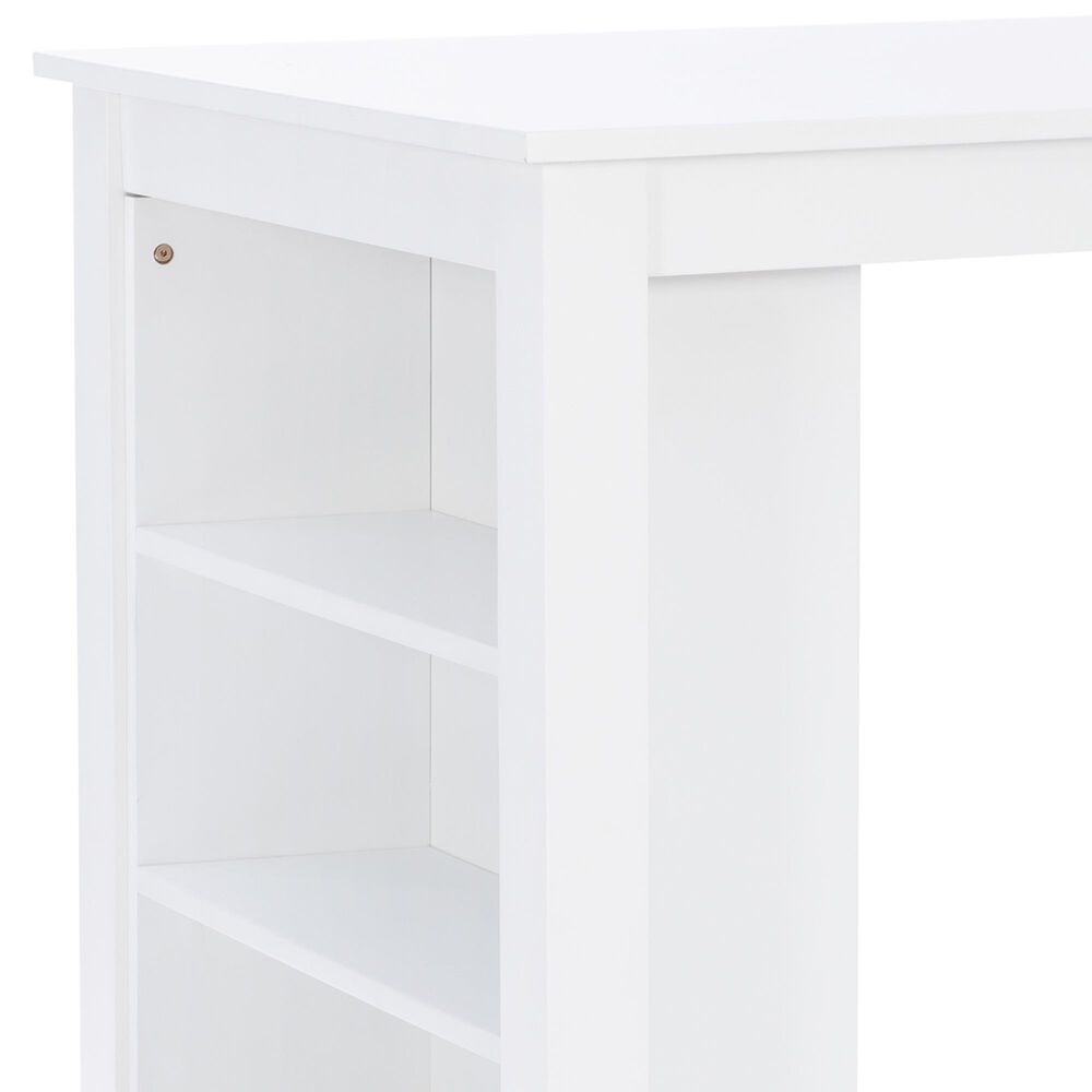 Linon Home Decor Mayfair Counter Height Space Saving Table in White - Table Only, , large