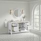 James Martin Vanities Breckenridge 60" Single Bathroom Vanity in Bright White with 3 cm Eternal Jasmine Pearl Quartz Top and Rectangular Sink, , large