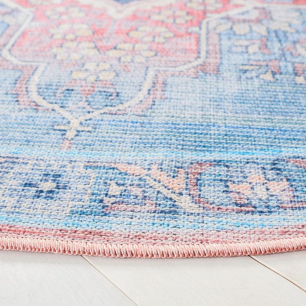 Safavieh Serapi  SEP580 6&#39;7&quot; Round Red and Blue Area Rug, , large