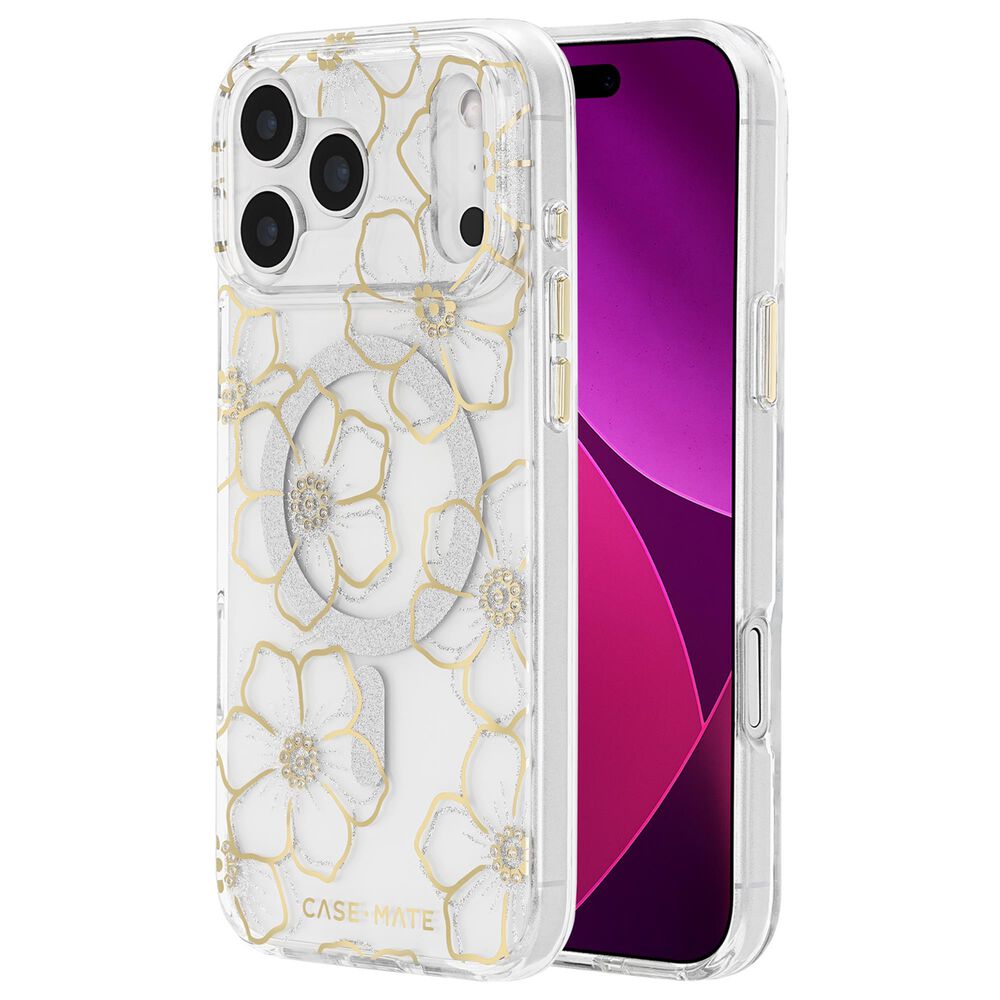 Case-Mate Floral Gems MagSafe Case for iPhone 17 Pro Max in Gold, , large