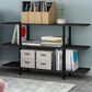 HOMLUX Turn-N-Tube 3-Tier Wide Display Shelf in Espresso and Black, , large