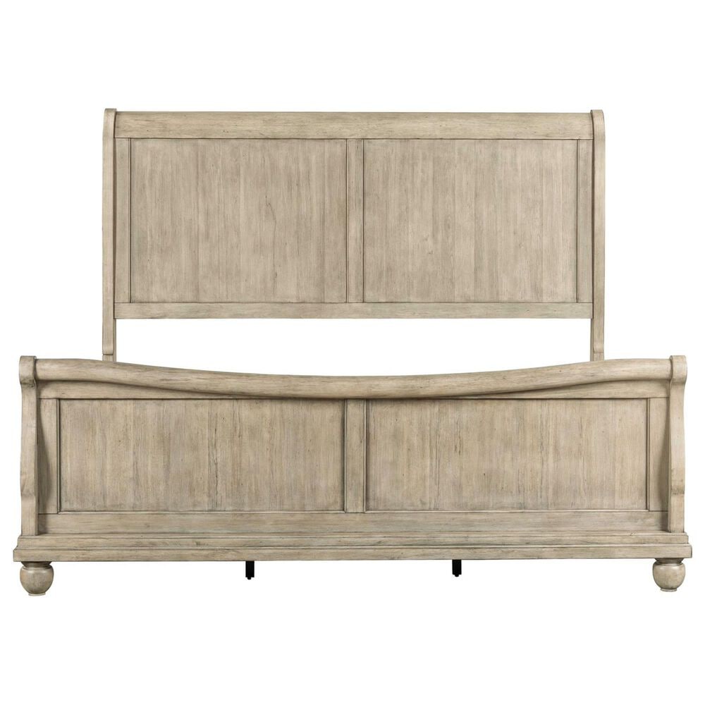 Belle Furnishings Rustic Traditions Queen Sleigh Bed in Saddle Tan, , large