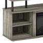 HOMLUX 47" TV Stand with Electric Fireplace in French Oak Grey and Black, , large