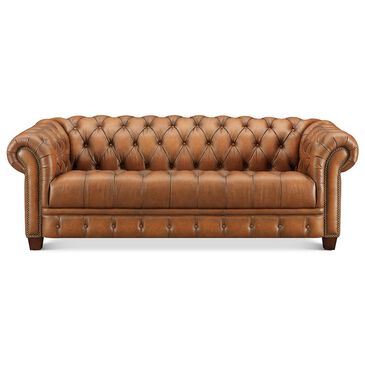 Hydeline York Stationary Leather Sofa in Saddle, , large