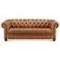 Hydeline York Stationary Leather Sofa in Saddle, , large