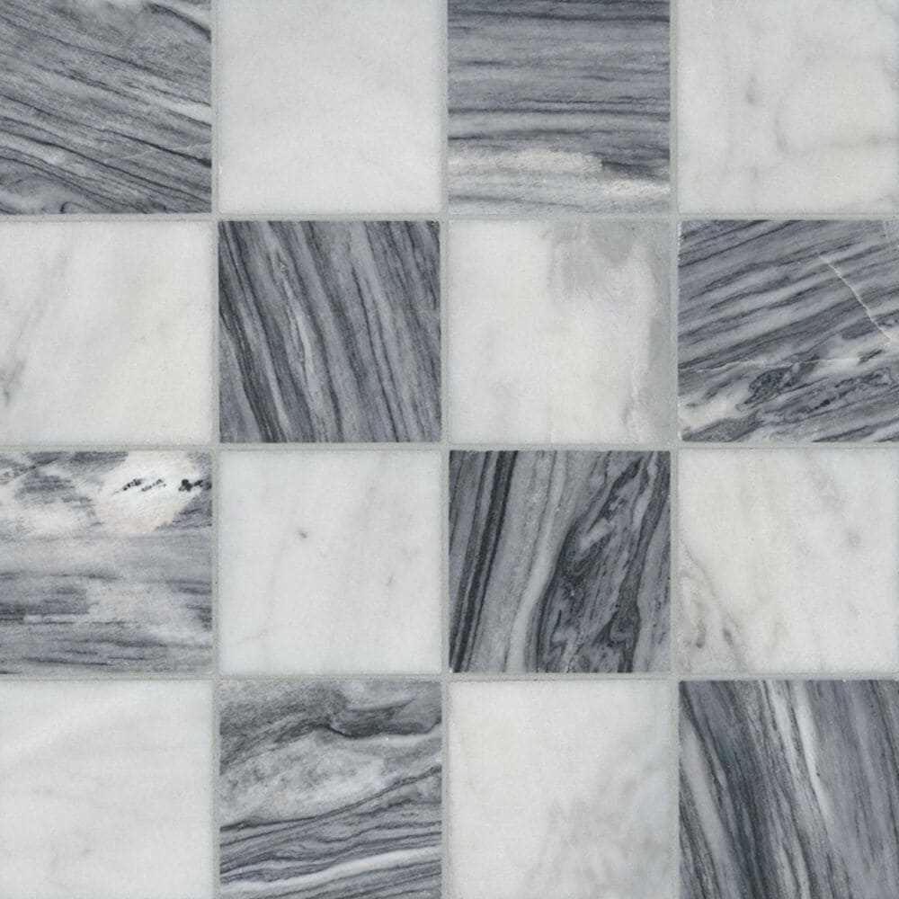 MS International Firenze Blend 3 x 3" Square on 12" x 12" Marble Mosaic Sheet, , large