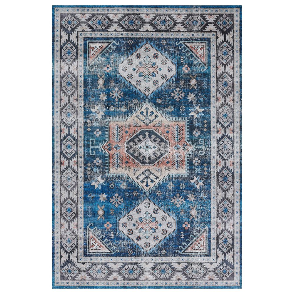 Novogratz Doheny Lloyd 2"3" x 7"6" Blue Runner, , large