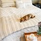 Triangle Home Fashions Solange Stripe 3-Piece Queen Quilt Set in Yellow and Gray, , large