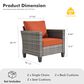 HOMLUX Patio Lounge Chair in Orange (Set of 2), , large