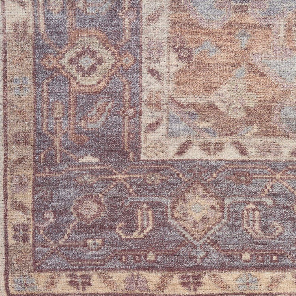 Nourison Vintage Washables Ivory and Purple 5'3" x 7'3" Area Rug, , large