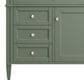 James Martin Vanities Brittany 36" Single Bathroom Vanity in Smokey Celadon with 3 cm Charcoal Soapstone Quartz Top and Rectangular Sink, , large
