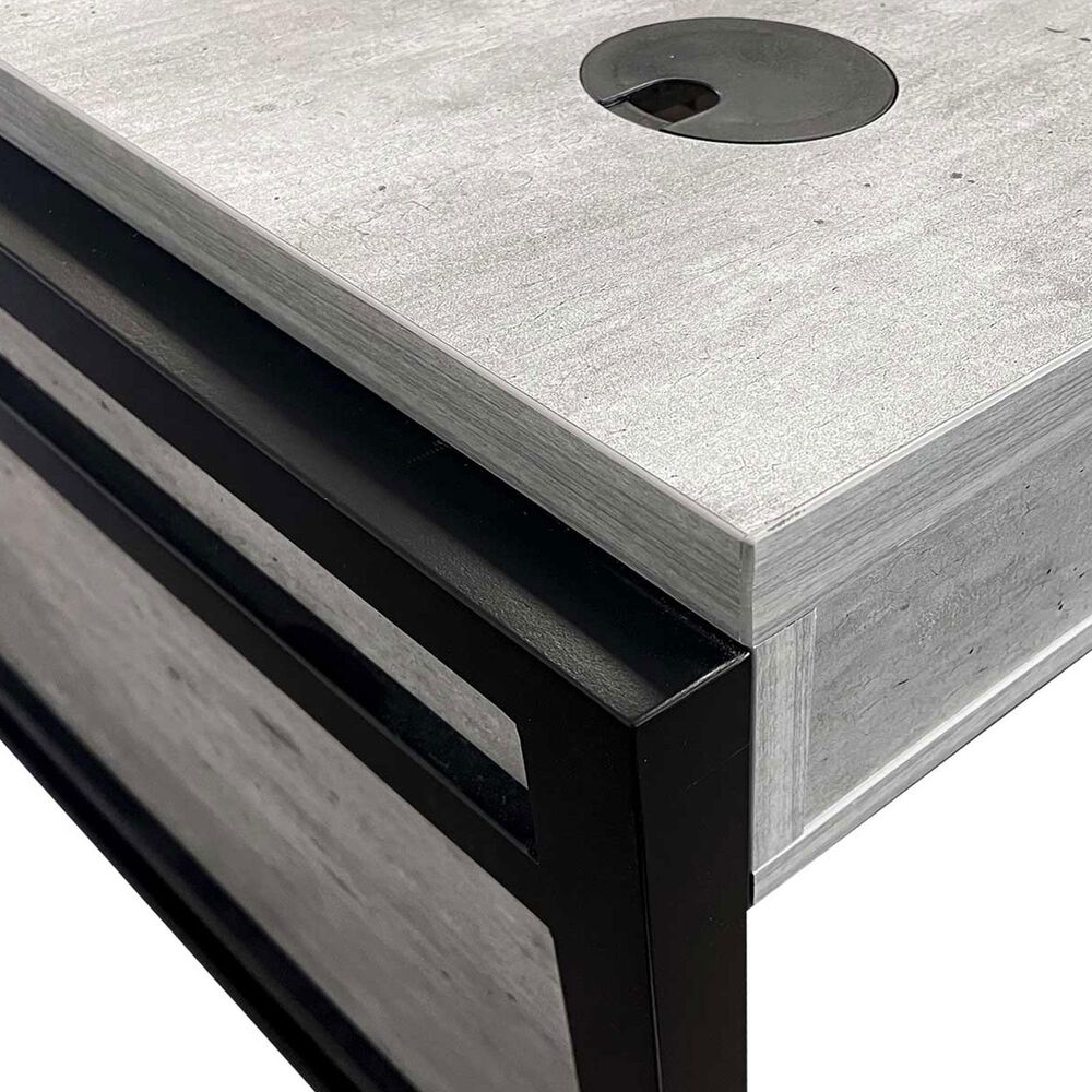Wycliff Bay Mason L-Shaped Desk in Gray and Black, , large