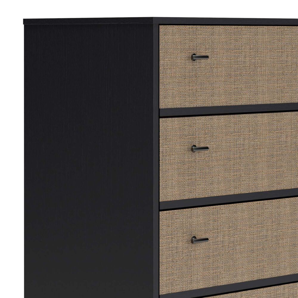 Ashley Charlang 5 Drawer Chest in Matte Black and Beige, , large