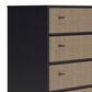Ashley Charlang 5 Drawer Chest in Matte Black and Beige, , large