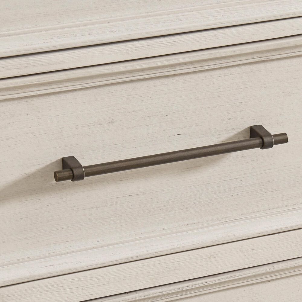 Ashley Shaybrock 5-Drawer Dresser and Mirror in Antique White and Brown, , large
