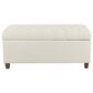 Kinfine Ainsley Storage Bench with Neutral Cushion in Dark Walnut, , large