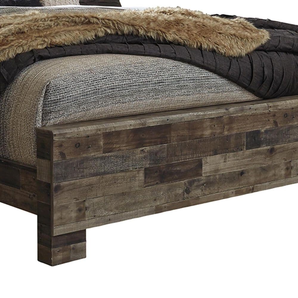 Ashley Derekson King Panel Bed in Two Tone Walnut and Gray, , large