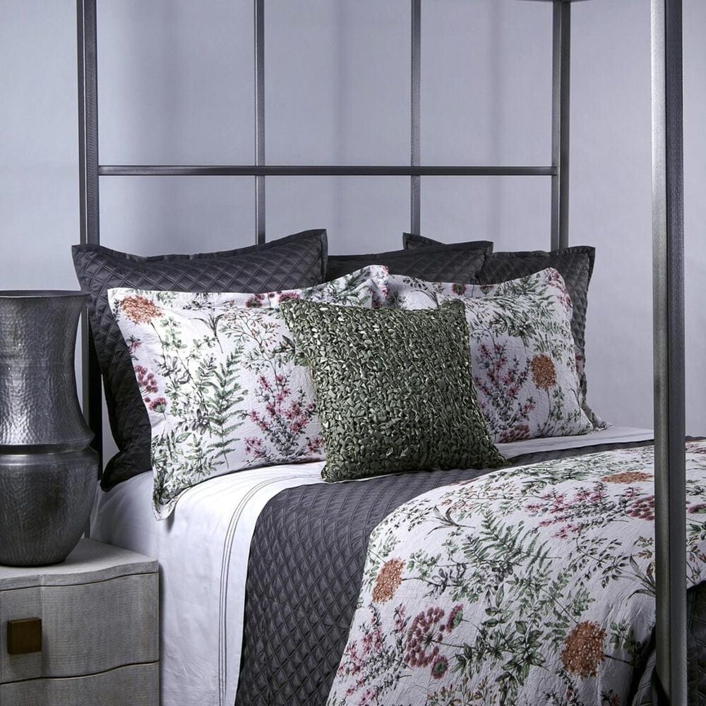 Ann Gish Diamond Queen Coverlet Set in Charcoal, , large