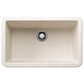 Blanco Ikon 30" Apron Front Single Bowl Sink in Soft White, , large