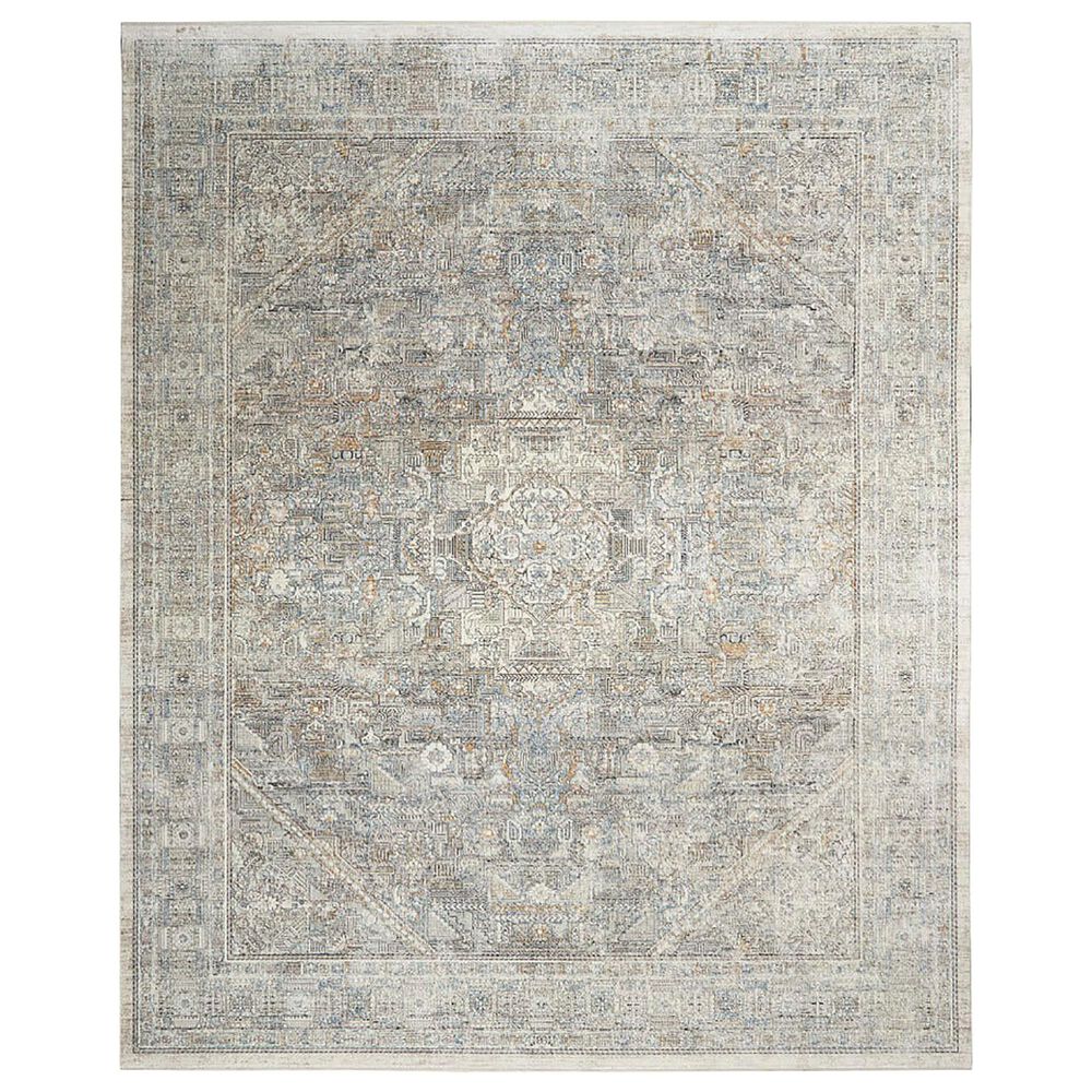 Nourison Starry Nights STN02 9" x 12" Cream and Grey Area Rug, , large
