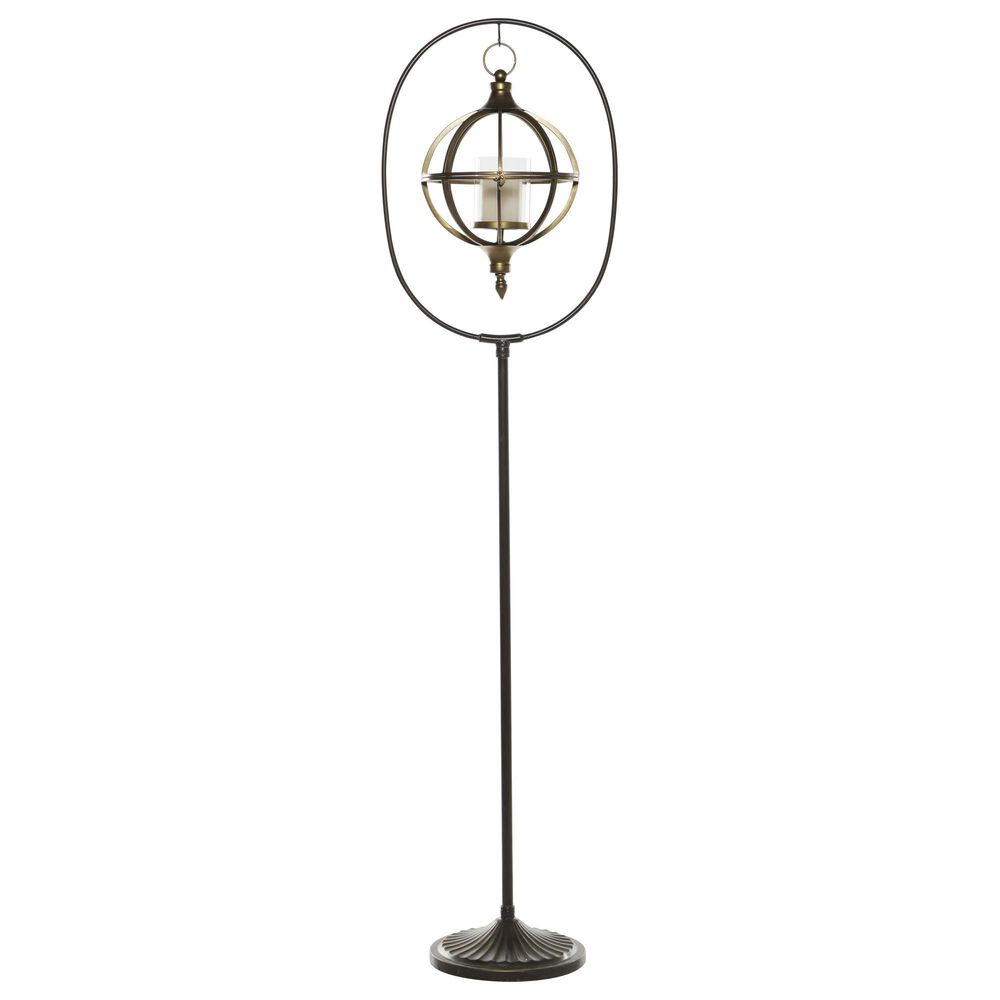 Maple and Jade 66" Industrial Metal Lantern in Bronze, , large