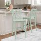 Linon Home Decor Mayfair Counter Stool in Mint Green, , large