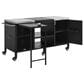 HOMLUX 72.4" Outdoor Kitchen Island with Large Fold-out Prep Table and Adjustable Shelves for Big Green Egg in Black, , large