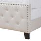 Baxton Studio Marion Full Panel Bed with Beige Upholstered in Black, , large