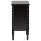 Baxton Studio Malinda 3-Drawer End Table with Spindle Legs in Black, , large