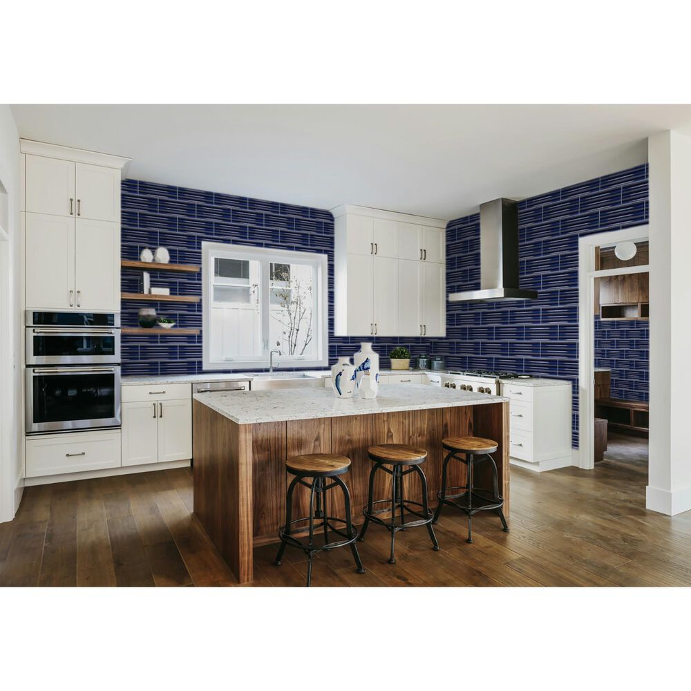 Emser Tubage Navy 7&quot; x 16&quot; Porcelain Tile, , large