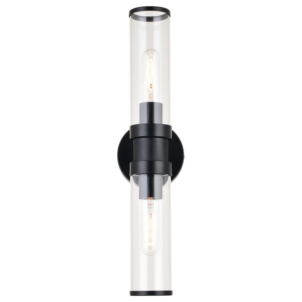 Vaxcel Levitt 2-Light Bathroom Vanity in Black, , large
