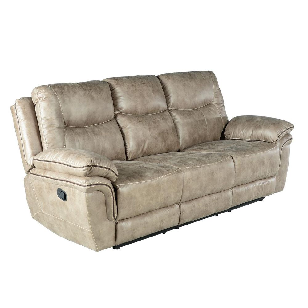 Crystal City Isabella Manual Reclining Sofa in Sand, , large