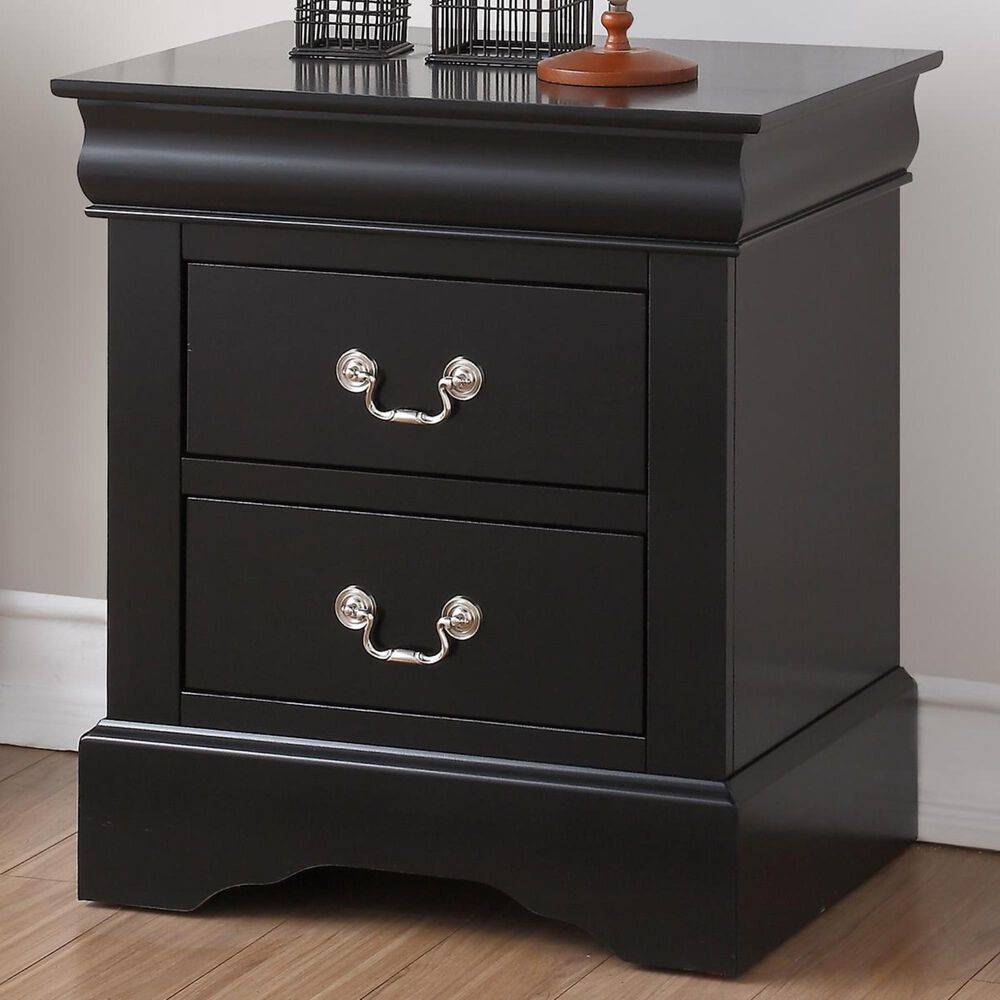 Louis Philippe III Nightstand in Black, , large