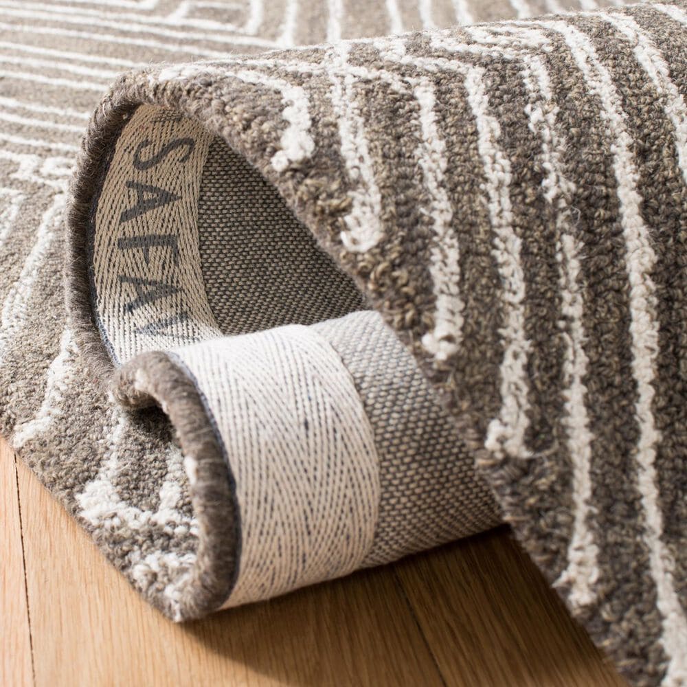 Safavieh Micro-Loop 2&#39;3&quot; x 7&#39; Dark Grey and Ivory Runner, , large