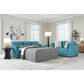 Ashley Keerwick Stationary Queen Sofa Sleeper in Teal, , large