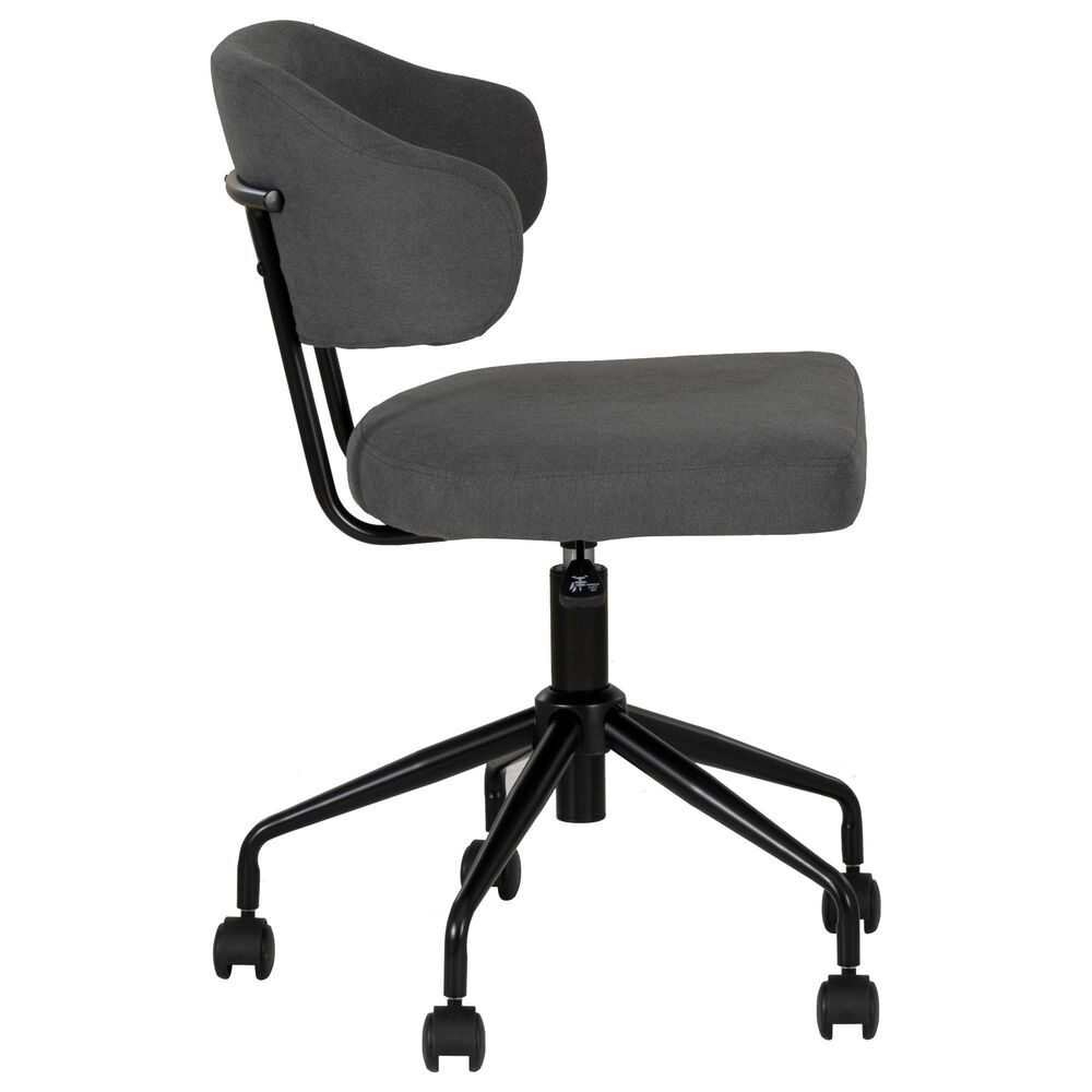 Linon Home Decor Tristan Swivel Office Chair in Black, , large