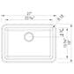 Blanco Ikon 27" Apron Front Single Bowl Sink in Soft White, , large