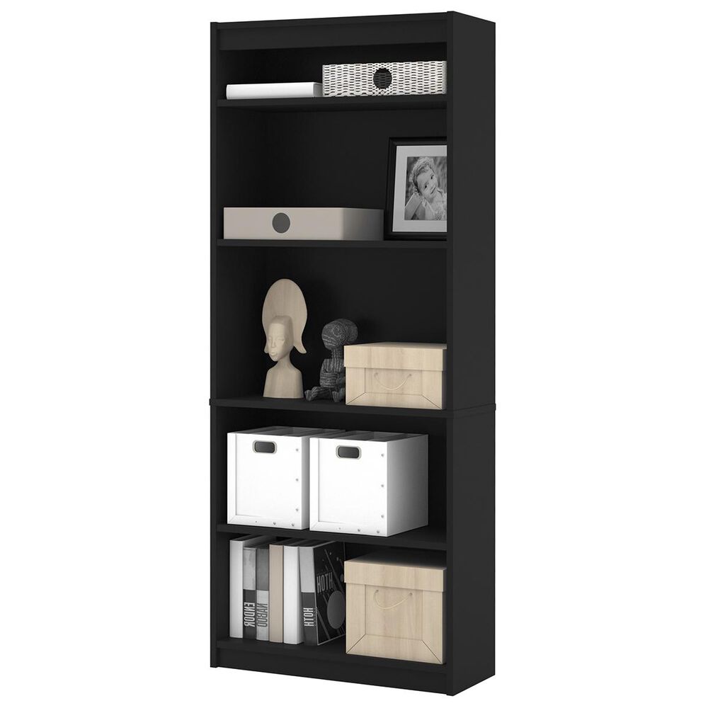 Bestar Standard Bookcase In Black, , large