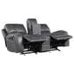 Steve Silver Keily Manual Reclining Loveseat in Dove Grey, , large