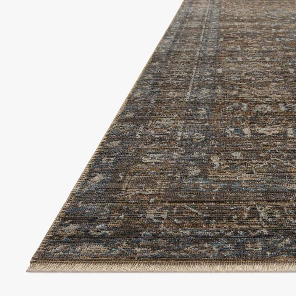Loloi Heritage 2&#39;5&quot; x 12&#39; Lagoon and Tobacco Runner, , large