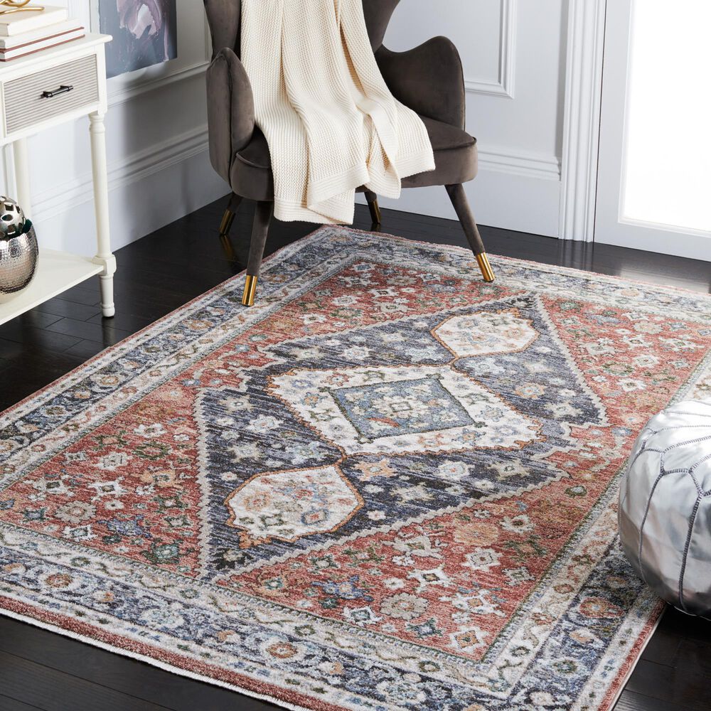 Safavieh Jasmine 9&#39; x 12&#39; Rust and Navy Area Rug, , large