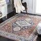 Safavieh Jasmine 9" x 12" Rust and Navy Area Rug, , large