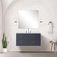 Lexora Home Castor 36" Single Bathroom Vanity in Blue with 2 cm White Cultured Marble Top and Rectangular Sink, , large