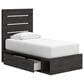 Ashley Hollivern Twin Panel Bed with Storage in Dark Gray, , large