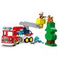 LEGO Duplo Fire Truck with Hose and Firefighter Building Set, , large