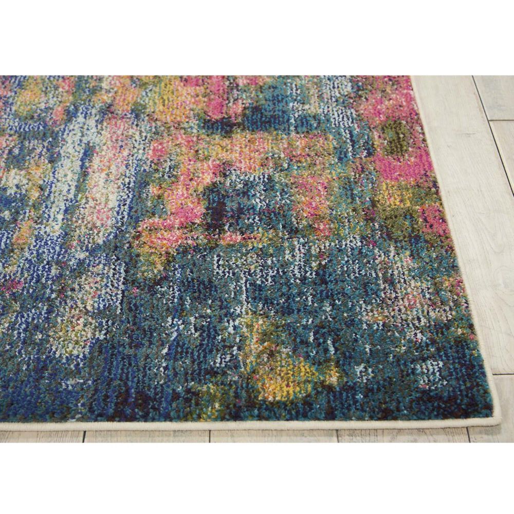 Nourison Celestial CES09 5&#39;3&quot; x 7&#39;3&quot; Blue and Yellow Area Rug, , large