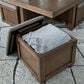 Ashley Cocktail Table with 4 Stools in Brown, , large