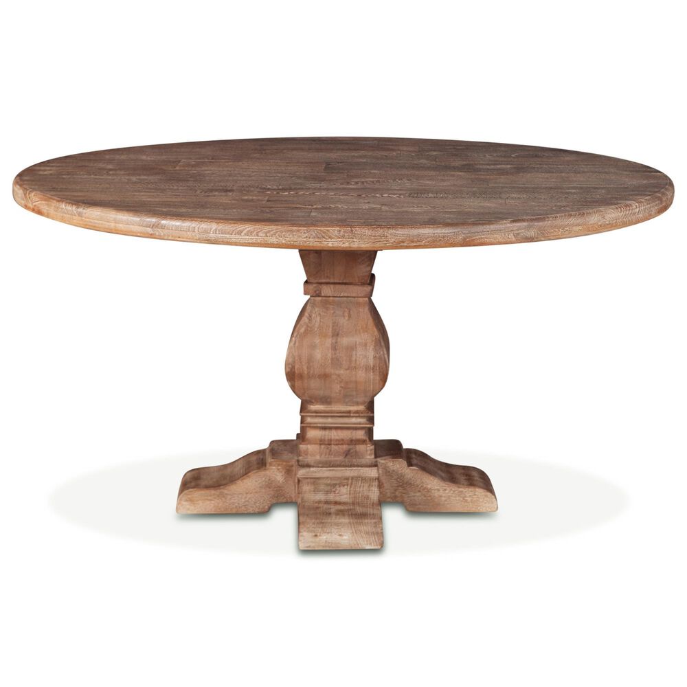 Home Trends &amp; Design San Rafael 54&quot; Round Dining Table in Antique Oak - Table Only, , large