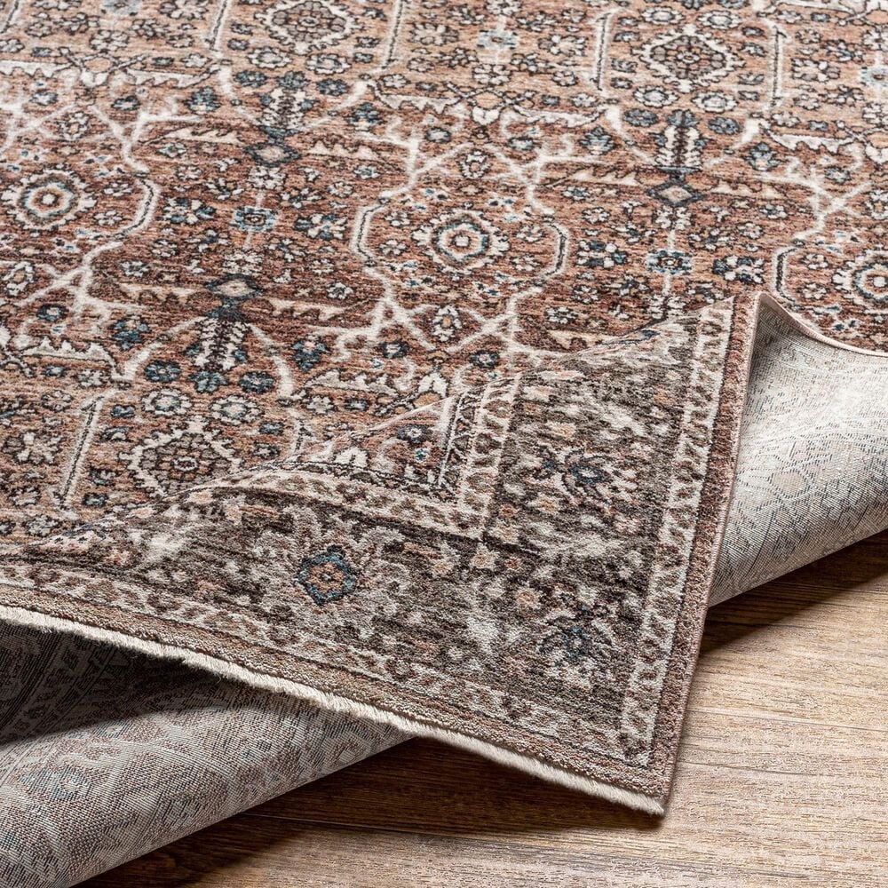 Surya Carlisle Oriental 2&#39;11&quot; x 7&#39;3&quot; Dusty Pink, Medium Brown, Light Gray, Pale Blue, Brown and Cream Runner, , large