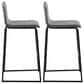 Lumisource Mara Barstool with Grey Cushion in Black (Set of 2), , large
